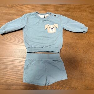 Max Studio Blue Toddler Set with Bear Motif